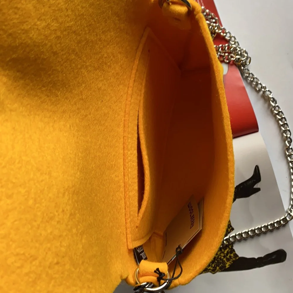 Wool yellow crossbody bag